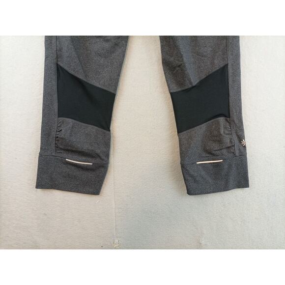 Athleta Womens Realy Capri Leggings Size M Gray Black Reflective - Picture 6 of 11